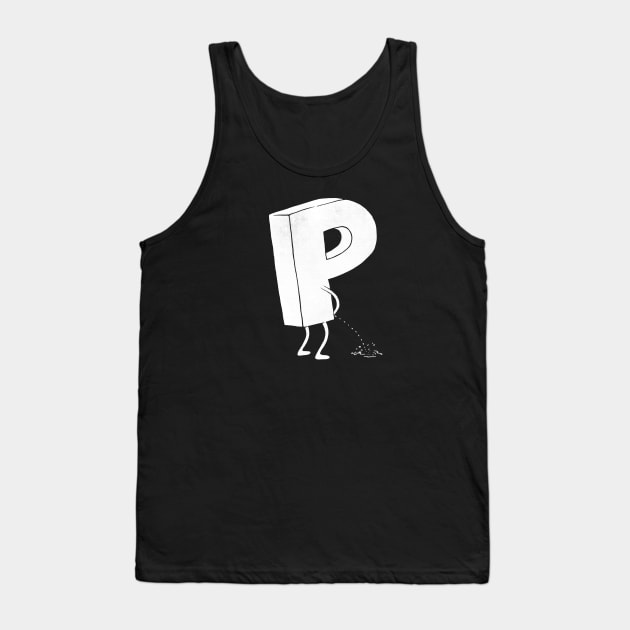 P(ee) - White Version Tank Top by triagus